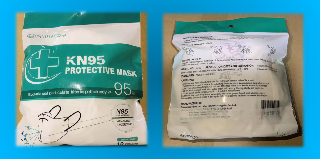 95 medical mask bags of 10