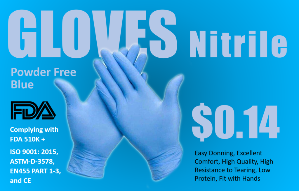 PPE nitrile glove